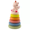 LEAN TOYS Pirâmide sensorial macia unicórnio borracha ECO colorida