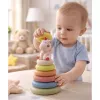 LEAN TOYS Pirâmide sensorial macia unicórnio borracha ECO colorida