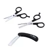 LEAN TOYS Conjunto de pequeno barbeiro máquina de cortar cabelo tesoura acessórios 10 peças