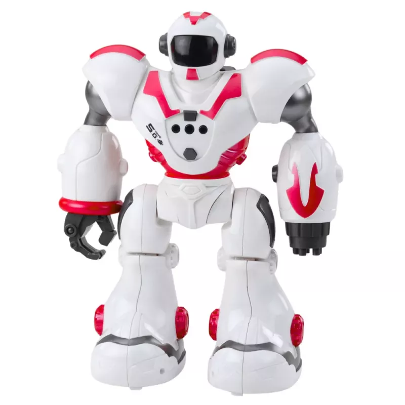 LEAN TOYS Robô RC interativo com controlo remoto 16 funções luzes e sons rosa