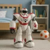 LEAN TOYS Robô RC interativo com controlo remoto 16 funções luzes e sons rosa