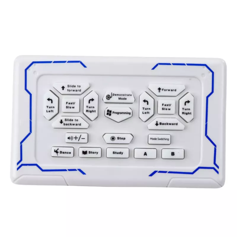 LEAN TOYS Robô RC interativo com controlo remoto 16 funções luzes e sons azul