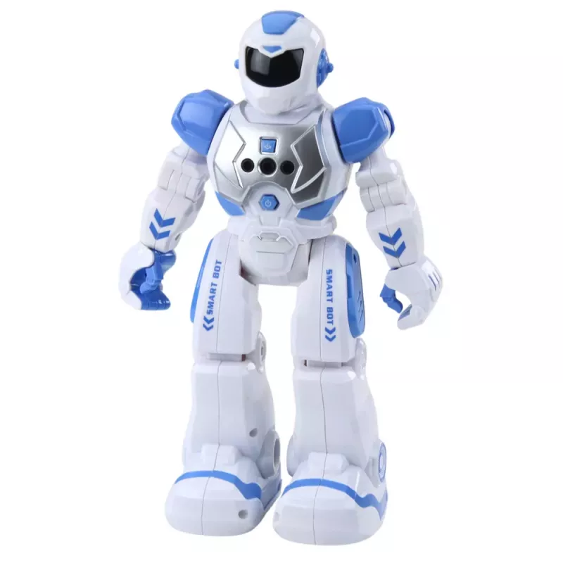 LEAN TOYS Robô educativo com controlo remoto RC fala dança luzes e sons azul