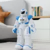 LEAN TOYS Robô educativo com controlo remoto RC fala dança luzes e sons azul