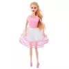 LEAN TOYS Conjunto de guarda-roupa rosa para bonecas, vestidos, sapatos, acessórios