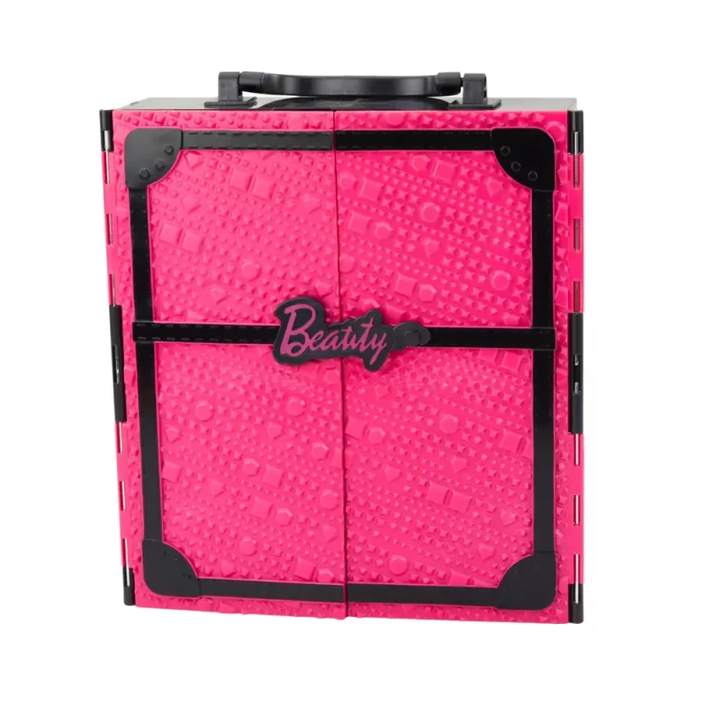 LEAN TOYS Conjunto de guarda-roupa rosa para bonecas, vestidos, sapatos, acessórios
