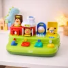 LEAN TOYS Brinquedo educativo interativo para crianças pequenas - animais da quinta pop-up