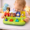 LEAN TOYS Brinquedo educativo interativo para crianças pequenas - animais da quinta pop-up