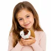 LEAN TOYS Porquinho-da-índia peluche realista com pelo macio castanho 12 cm