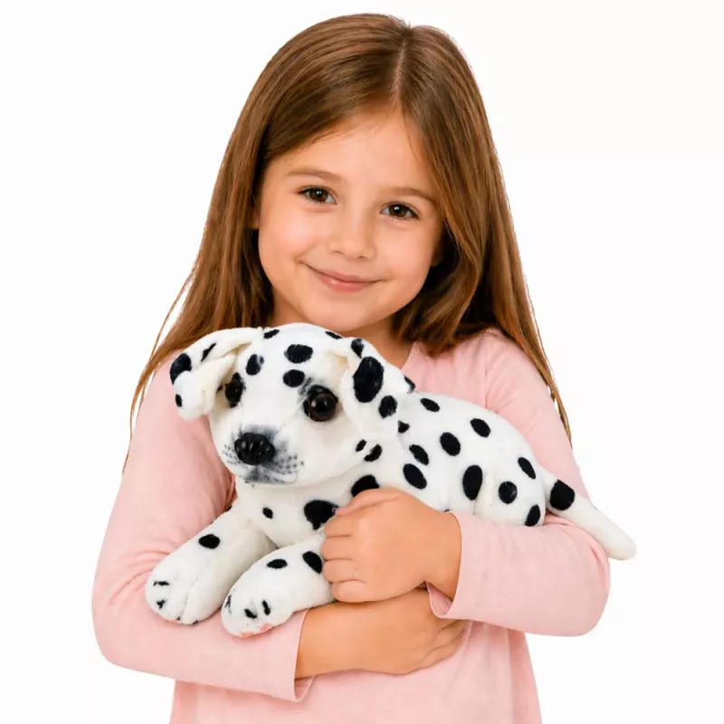 LEAN TOYS Peluche cão dálmata peluche cão macio 25 cm