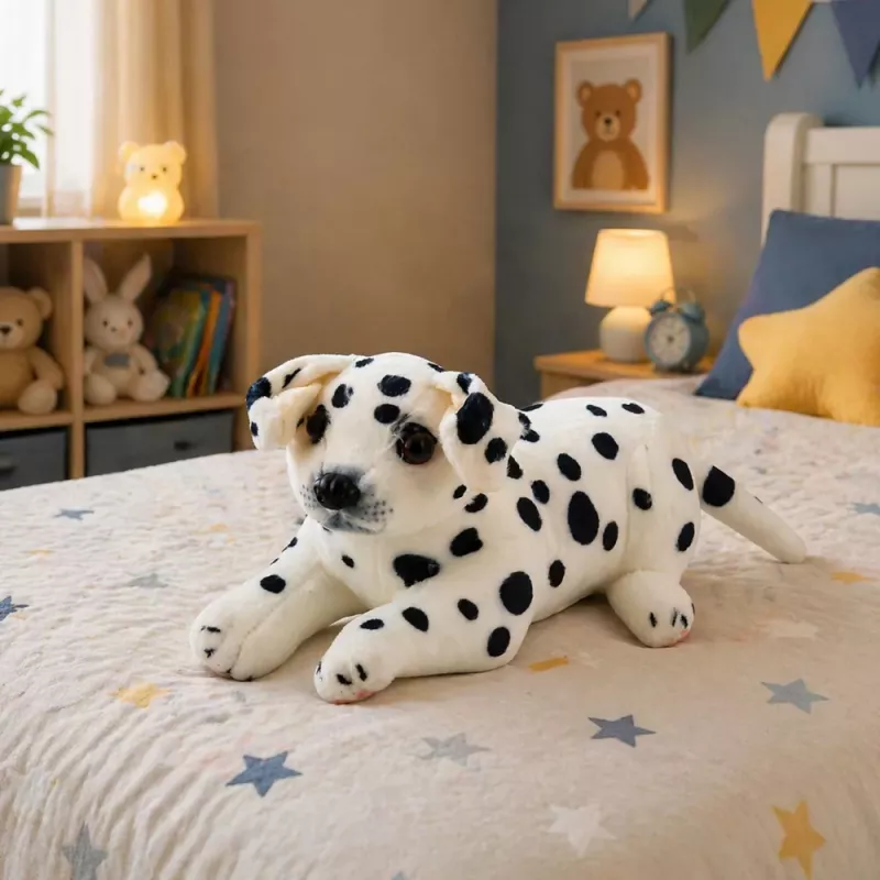 LEAN TOYS Peluche cão dálmata peluche cão macio 25 cm