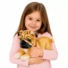 LEAN TOYS Peluche cão pug peluche cão macio 25 cm