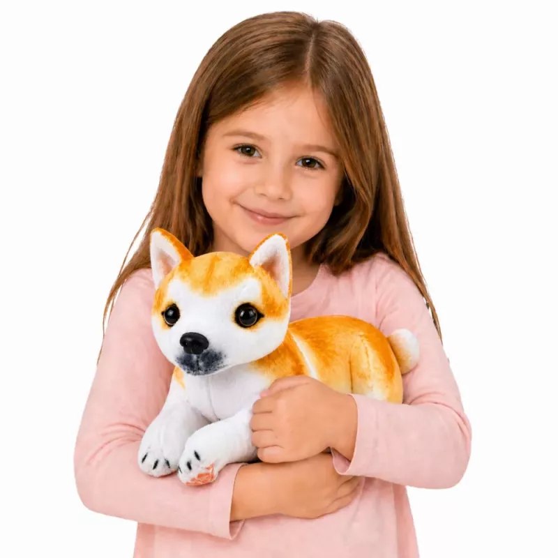 LEAN TOYS Peluche cão shiba inu macio 25 cm