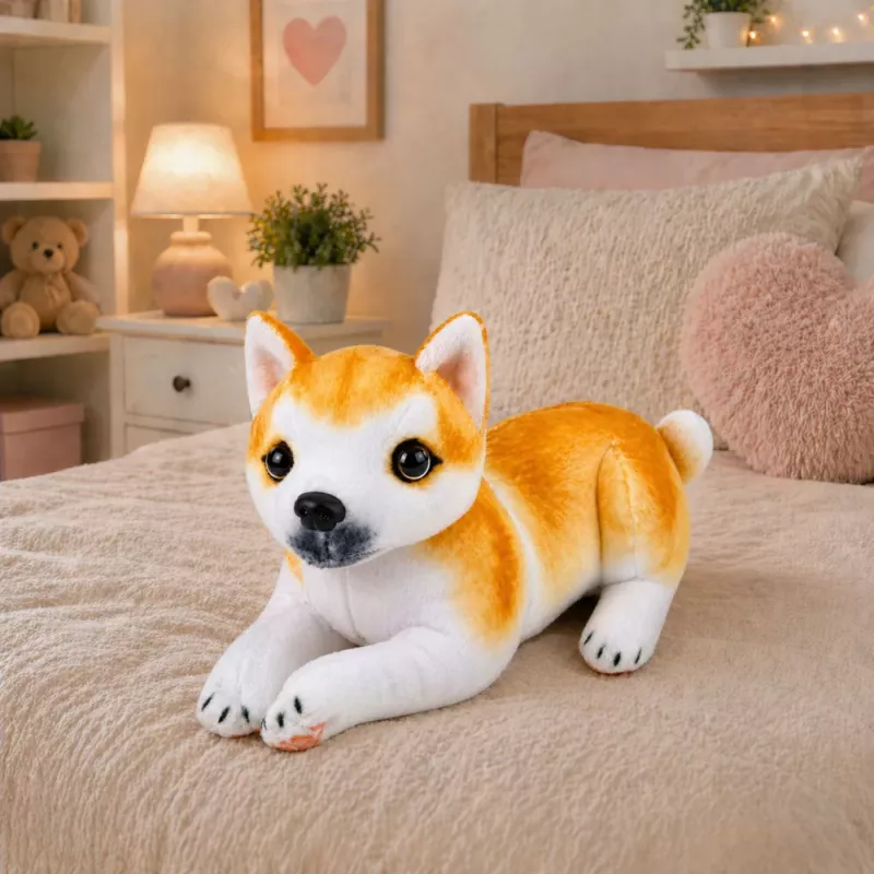 LEAN TOYS Peluche cão shiba inu macio 25 cm