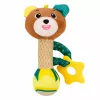 LEAN TOYS Urso de peluche chocalho com mordedor e guincho para bebés