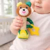 LEAN TOYS Urso de peluche chocalho com mordedor e guincho para bebés