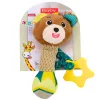 LEAN TOYS Urso de peluche chocalho com mordedor e guincho para bebés