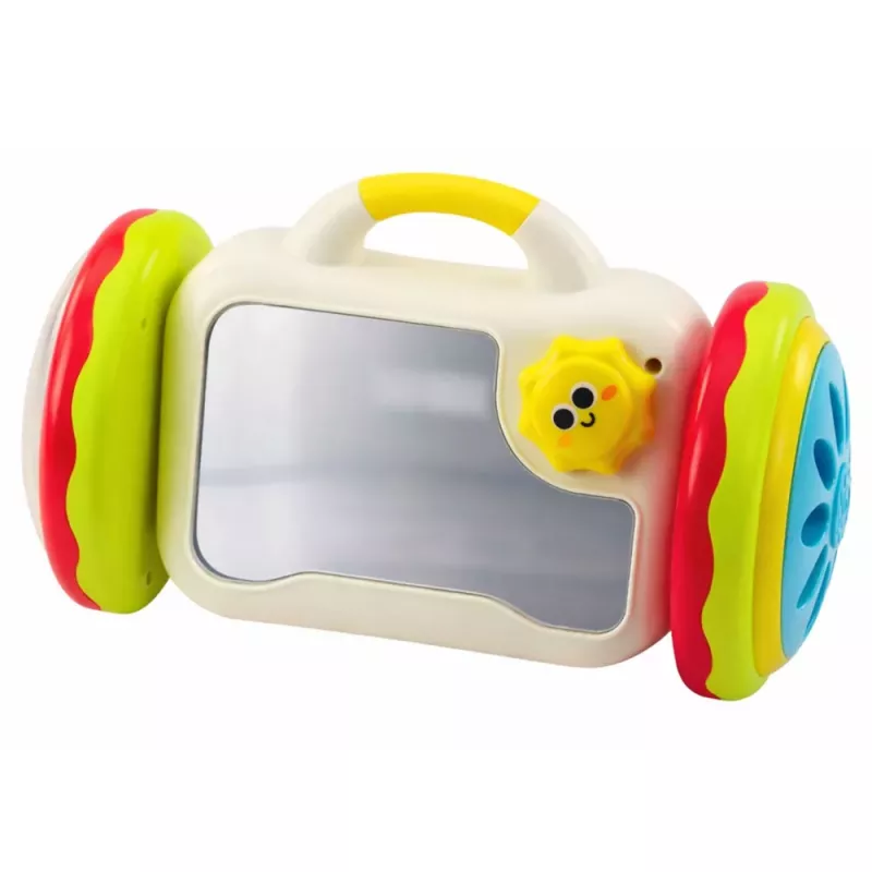 LEAN TOYS Espelho de fuga brinquedo educativo interativo para crianças pequenas chocalho