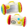 LEAN TOYS Espelho de fuga brinquedo educativo interativo para crianças pequenas chocalho