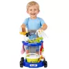 LEAN TOYS Conjunto de limpeza para crianças com carrinho, aspirador interativo e acessórios