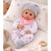 LEAN TOYS Boneca bebé com acessórios de alimentação, babete, gorro, 28 cm
