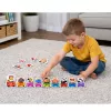 LEAN TOYS Puzzle educativo para crianças pequenas comboio do alfabeto com animais 40 peças