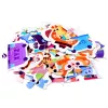 LEAN TOYS Puzzle educativo para crianças pequenas comboio do alfabeto com animais 40 peças