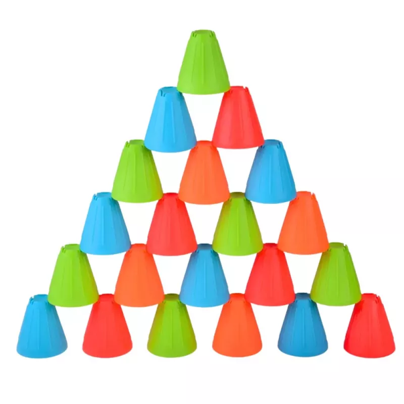LEAN TOYS Jogo educativo de destreza Fast Cups 3em1 bolas copos 38 peças