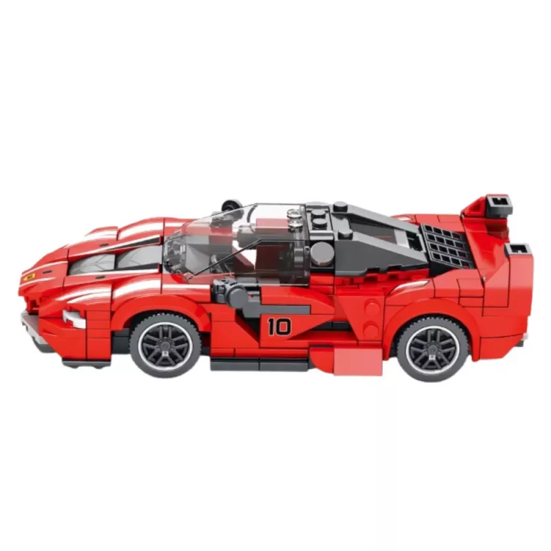 LEAN TOYS Blocos de construção carro de corrida FXX-K vermelho 360 peças