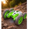 LEAN TOYS Carro de acrobacias com controlo remoto RC luzes fumo drift 360° verde