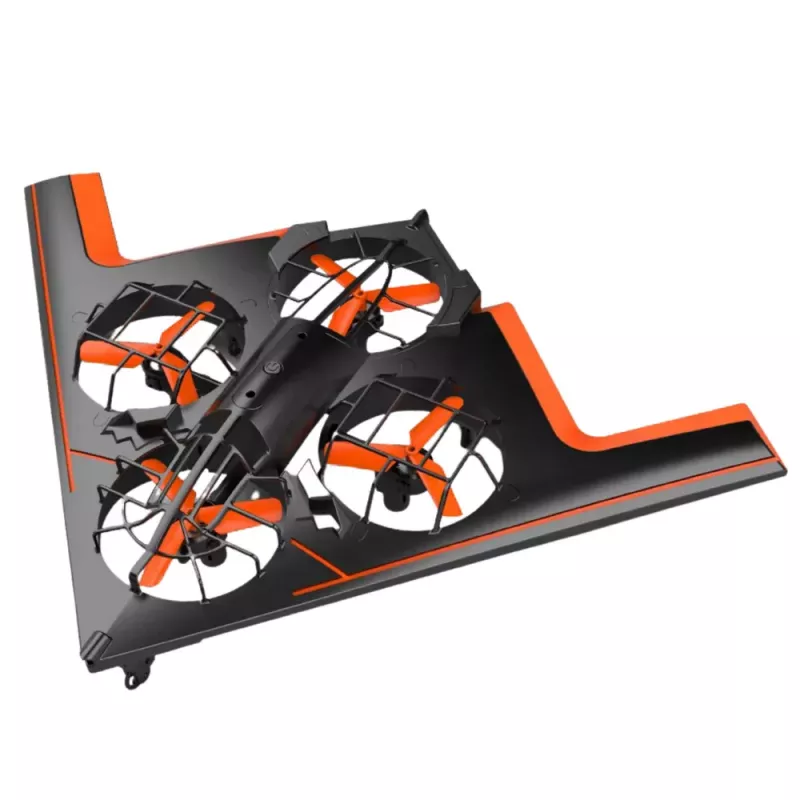 LEAN TOYS Drone quadricóptero voador com controlo remoto, luzes LED e controlo por app