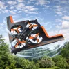 LEAN TOYS Drone quadricóptero voador com controlo remoto, luzes LED e controlo por app