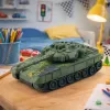 LEAN TOYS Carro de combate militar T90 com controlo remoto RC luzes sons verde 1:18