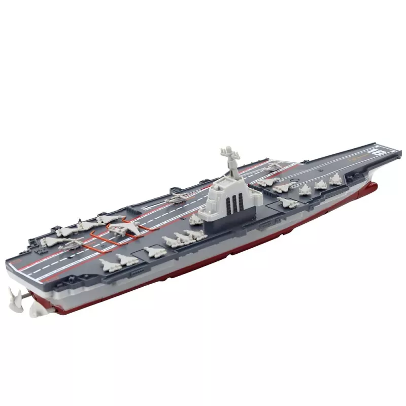 LEAN TOYS Porta-aviões militar com controlo remoto RC barco 1:1000
