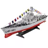 LEAN TOYS Porta-aviões navio de guerra RC com controlo remoto iluminação LED 1:390