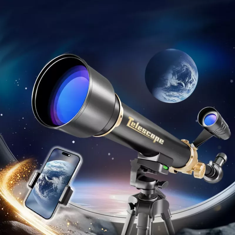 LEAN TOYS Telescópio astronómico educativo em alumínio com tripé e acessórios 1,35 m