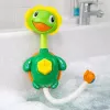 LEAN TOYS Brinquedo de banho tartaruga com fonte de peixe duche ventosas