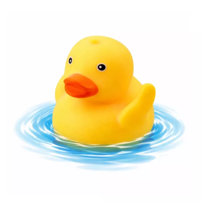 LEAN TOYS Conjunto de brinquedos de banho pato distribuidor de sabão copo azul