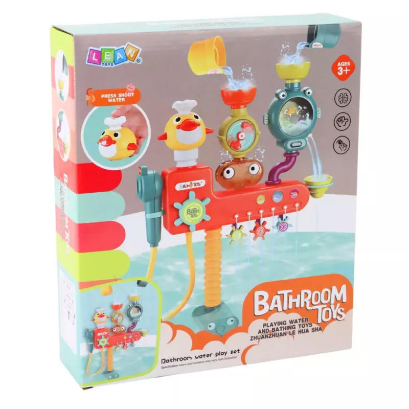 LEAN TOYS Brinquedo de banho Overflow rodas copos duche