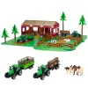 LEAN TOYS Conjunto de quinta com casa de campo, tratores e animais, 102 peças