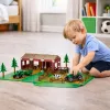 LEAN TOYS Conjunto de quinta com casa de campo, tratores e animais, 102 peças