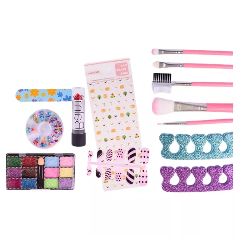 LEAN TOYS Conjunto de beleza bolsa de cosmética com divisórias ajustáveis
