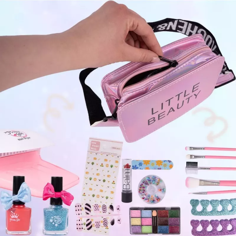 LEAN TOYS Conjunto de beleza bolsa de cosmética com divisórias ajustáveis