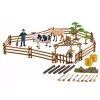 LEAN TOYS Conjunto agrícola trator com atrelado animais agricultores quinta 45 peças