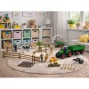 LEAN TOYS Conjunto agrícola trator com atrelado animais agricultores quinta 45 peças