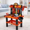 LEAN TOYS Bancada de trabalho infantil mesa DIY acessórios de ferramentas 70 cm