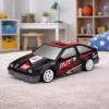 LEAN TOYS Coupé RC carro de drift com controlo remoto e rodas intercambiáveis preto 1:24
