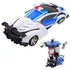 LEAN TOYS Carro robô 2 em 1 polícia carro com controlo remoto RC 1:18