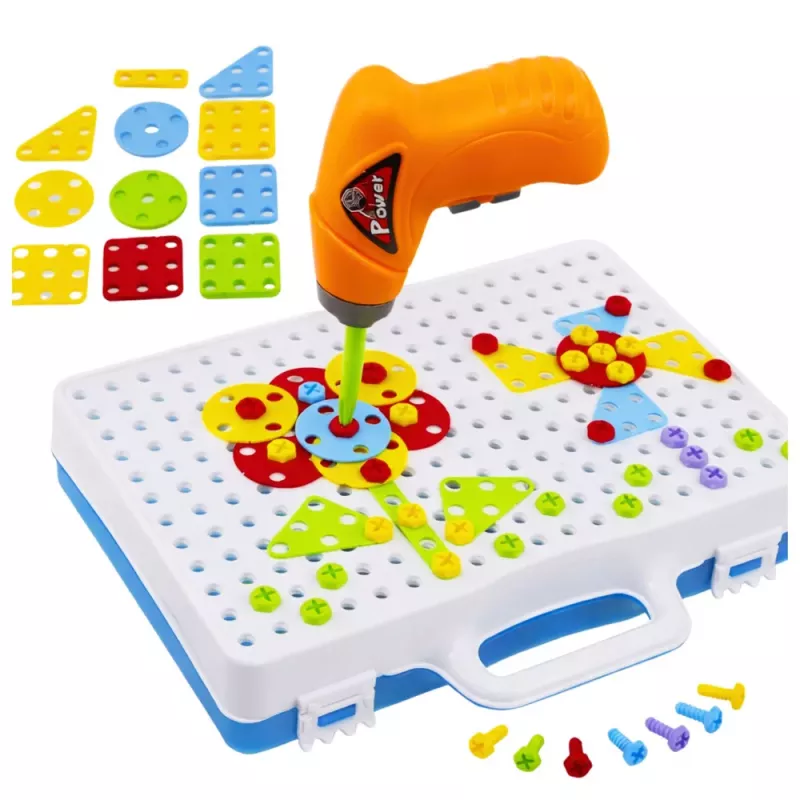 LEAN TOYS Conjunto de puzzle educativo com chave de fendas para crianças, 151 peças
