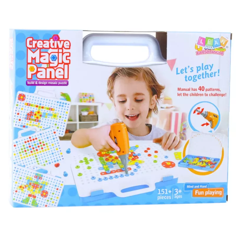 LEAN TOYS Conjunto de puzzle educativo com chave de fendas para crianças, 151 peças